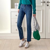 다와몰 빠른배송 [사은품증정] / 636 라미기모 히든밴딩 일자핏데님팬츠 빅사이즈 S사이즈~3XL사이즈 / 다크블루(진청)