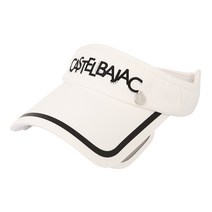 까스텔바작 BGBMGC709WH 여성 로고 자수 핫피스 썬바이저 모자, 화이트