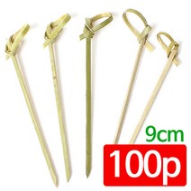 상세정보참조 대나무 리본 과일꼬지 100개 9cm (길이별판매 과일꽂이 샌드위치꼬지 수제버거꼬지 장식포크 디저트 산적꽂이)