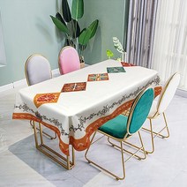 감성디자인 방수식탁보 식탁커버 테이블커버, 100×140 (2인용), 05. 사각패턴 식탁보