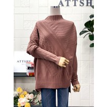 애티쉬 NEW 사선 꽈베기 롱니트 BNS1R153