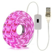 조립식비닐하우스 식물에 대 한 usb phytolamps 5 v led 성장 빛 스트립 2835 칩 05m 1m 2m 수경 온실 묘목 성장을위한 phyto 테이프를 주도, Hand Sweep Switch+0.5M+No Wate
