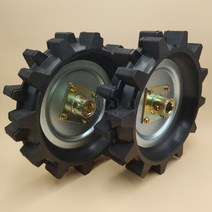 아세아 관리기 부품 통 고무 타이어 바퀴 디스크 광폭형 좌우세트 380X90, 아세아 구형원형 좌우세트