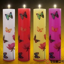 원백/원기둥수전사나비초(국산신라양초)-20개1박스불교양초 제사초 법당초, 백색20개