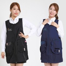 어린이집앞치마 예쁜 원피스 주머니 교사 앞치마 캐릭터 타블리에_4계절용_도트더블포켓, 도트더블포켓_네이비 TZ10