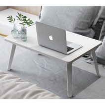 접이식 간이 책상 미니 테이블 원목 베드트레이 공간활용 침대테이블 자취생 노트북 밥상, 베이지