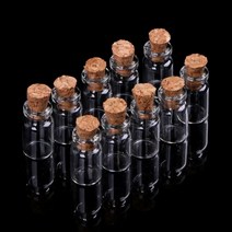 Cork Stopper Storage Pendant와 함께 Wish Bottle Vial을위한 10pcs 미니 유리 0.5/1/2/, 분명한