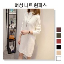 여자 미디 기본핏 롱 보들 반목 가을 니트 6color 원피스 데일리룩