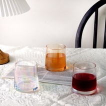 큐스토어 A라인 오로라 홀로그램컵 온더락잔 위스키잔 아인슈페너잔 홈카페유리컵 270ml (3color), 1개, 03. 우드세이지 브라운
