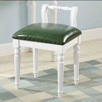 프렌치스타일 원목 화장대의자 스툴 패브릭 화장대 안락 의자, 05