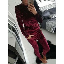 츄리닝 상하 세트 심플한 스포츠 의류 패션 가을 벨루어 두 조각 겨울 벨벳 복장