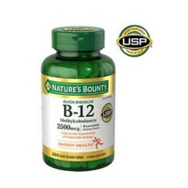 네이처스 바운티 네이처스바운티 B-12 2500mcg 퀵 디졸브 300정 (타블렛) Natures Bounty 2500 mcg 300 Quick Tabs
