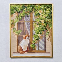 보석십자수 액자 프레임 25x25 30x30 30x40 40x40 40x50 45x60 50x70 알루미늄 17종 (십자수 미포함), 라운드 무광 올리브