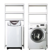 아트박스/스피드랙 스피드랙 건조기 세탁기 선반 3단 1200 x 600 x 2100, 블랙, 9mm 양면코팅