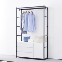 워너비 1200 3단서랍 행거 드레스룸, 단품