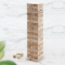 나무블럭 보드게임 젠가 블럭쌓기 삼우힐링라이프, 3000 나무블럭 54pcs