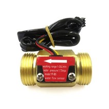 유량계 Precision Professional Male Thread Brass 50mm Long G3/4 DN20 Counter Indicator Flowmeter Hall Ef, 01 YELLOW