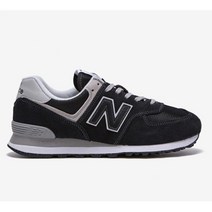 [국내발송] 뉴발란스 New Balance 남성 운동화 574 스웨이드 메쉬 소재 블랙 그레이 러닝화 런닝화 ML574EVB