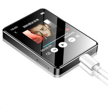 MP3 플레이어 MP4 휴대용 블루투스 음악 스테레오 스피커 미니 비디오 재생 스크린, 검은색