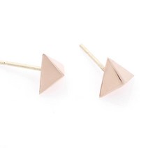 여중생 여친선물 볼록삼각형 14K귀걸이 학생 귀여운 딸 악세사리 예쁜
