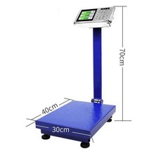 이동식 축중기 저울 전자 산업용 농업용 상업용 계량, 스틸 버튼 300kg 블루 40x50