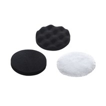 원형 샌딩기 샌더 그라인더 무선 목공구 폴리 셔 자동차 전기 연마 기계 가변 속도 왁싱, 3pcs 버핑 패드 세트