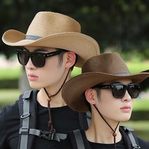브랜드없음 남성용 여름맞이 카우보이 밀짚모자 바캉스모자