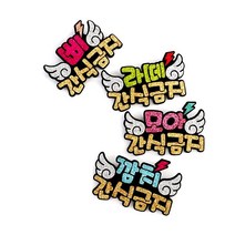 더제이핸즈 반려동물 번개날개 [3글자][이름+간식금지] 강아지 네임핀, 핑크+이름3글자+S(8CM)+집게핀