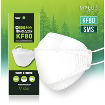MPLUS KF80 KF94 마스크 엠플러스 개별 포장 황사방역 미세먼지, KF94 마스크 흰색1매