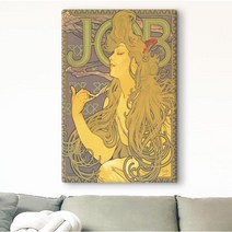 세계 명화그림 알폰스 무하 풍경그림 대형 와이드 홈카페 인테리어 거실 침실 카페, (무하)JOB2