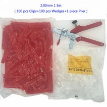 타일 기계 화장실 벽 공사장 인테리어 최고의 전문 타일 레벨링 시스템 1/1.5 /2 /2.5/3 MM 흰색 클립, 08 2.00mm 1 Set