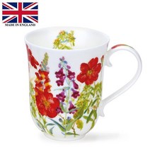 두눈 브레마 본 차이나 머그 컵 코티지 플라워 레드 330ml 1 개 Dunoon Braemar Bone China Mug