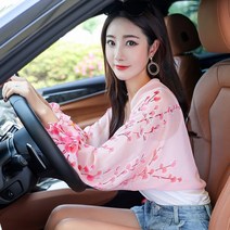 골프 팔토시 일체형 손토시 빅사이즈 쿨토시 손등 가리개 살색 입는 토시 볼레로 여성 55, 핑크 매화