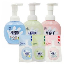 LW 세꼼마 버블 항균 핸드워시 용기 리필 레몬향 파우더향 허브향 거품 손세정제, E세꼼마핸드워시200ml 리필:그린