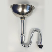 화장실간이 세면대 원형볼 폽업 트랩세트, 소