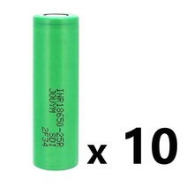 Inr 18650 2500mAh 3.6V 배터리 20A 삼성 호환 INR18650 25R M 셀용 고전류 리튬 이온 충전식 대체용, [07] 10피스