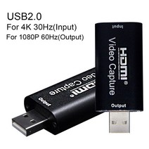 4K 1080P 60hz B2.0 오디오 비디오 캡처 카드 HDMI To B 2.0 수집 라이브 스트리밍 플레이트 카메라 스위치 게임 녹음 호환, 02 USB2.0
