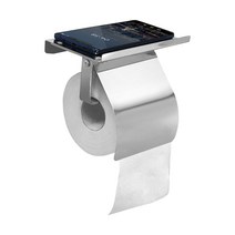 세이크린 스텐 두루마리 휴지걸이 선반형 4종, 1개, CNRH-01 스텐두루마리실버