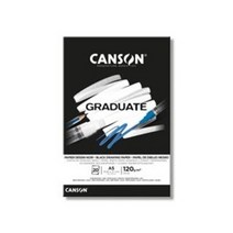 캔손 GRADUATE 블랙 120g 1면제본 20매 스케치북 드로잉북 / 옵션선택, A4