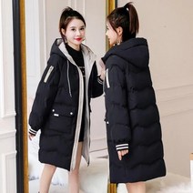 다운 패딩 자켓 롱 파카 아웃웨어 여성용 두꺼운 코튼 겨울