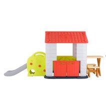 kukutoys 놀이집 미끄럼틀 테이블 세트 (코랄) 키즈카페 아이방인테리어