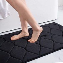 실리콘 목욕 매트 미끄럼 방지 샤워 욕실 러그 메모리폼 카펫 부드러운 발 돌 바닥 초흡수성 빠른 건조, [03] 61x91cm(24x36inch), 11 black