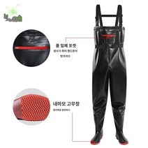 낚시장화 낚시복 갯벌 갯벌체험 웨이더 해루질 노란색 바지장화 가슴장화, 44, 모조 가죽 빅 포켓【품질급】