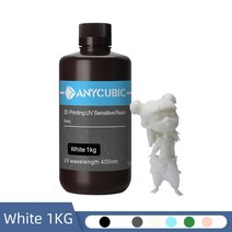 광자 모노 x 기본 500g 1kg 수지 액체 3d 인쇄 재료 용 3d 프린터 용 anycubic 405nm uv 수지 uv 감지 수지, White 1kg, CHINA