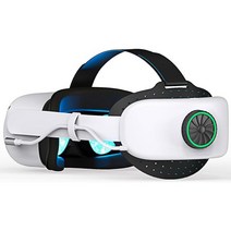 BUSQUEDA 엘리트 스트랩 with 배터리 for Oculus Quest 오큘러스 퀘스트 2 8000mAh Extend 9시간 플레이타임 고속충전 VR Power Counter, Q2-8000mah