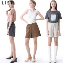 리스트 리스트 소프트 린넨코튼 밴딩 숏팬츠