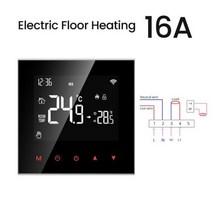 Tuya 와이파이/지그비 스마트 서모스탯 앱 음성 제어 전기 바닥 난방 물/가스 보일러 온도 리모컨, Electric Heating_ZigBee Versio