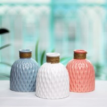 파스텔 도자기 화병 거실 인테리어 소품 이케바나 꽃병, 파스텔 화이트