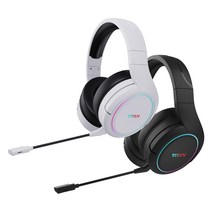 제닉스 TITAN WH6 가상7.1채널 무선 게이밍 헤드셋 정품 블랙/화이트, 블랙