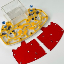 집 개미 테라리움 키우기 만들기 자연관찰 곤충채 대형 24x18cm 경막 조립 확장 새로운 개미 농장 포미카륨, 03 Yellow_01 24x18x6.5cm